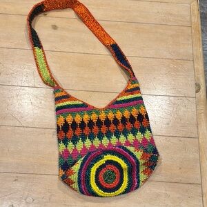 Handmade Guatemalan Colorful Knit Shoulder Bag
